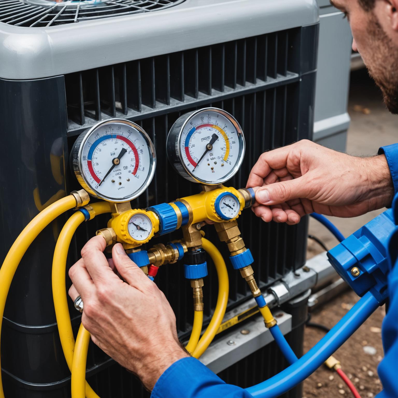 Proses pengisian semula gas refrigeran