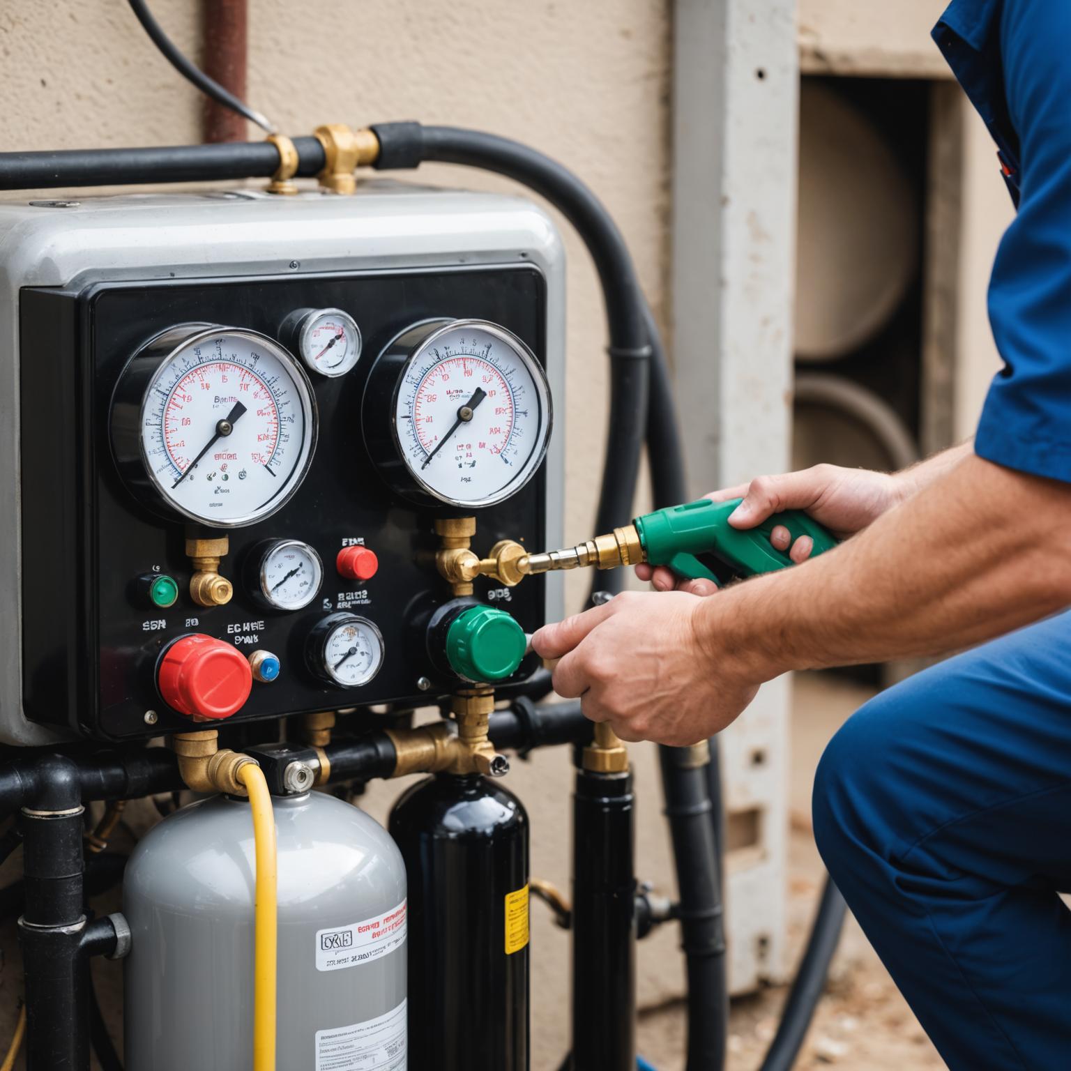 Isi semula gas refrigeran aircond